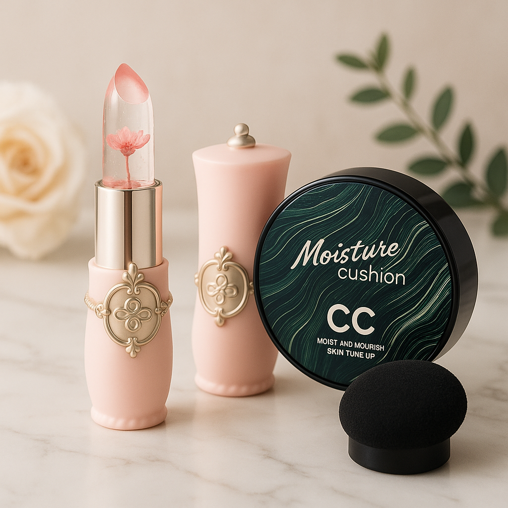 Base Moisture Cushion + Regalo gratis: 👄💄¡El 1x Gloss Labial hidratante Mágico Flor! + ENVÍO EXPRESS GRATUITO
